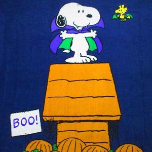 Peanuts Snoopy & Woodstock Halloween Boo, Pumpkin Patch 70" x 58" Fleece Blanket